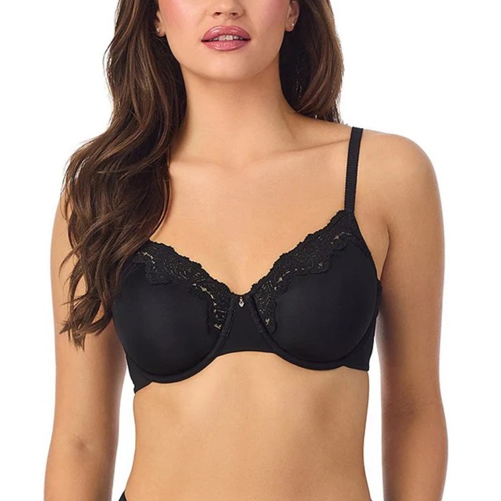 NWT Le Mystere Lace Allure Black Underwire Bra